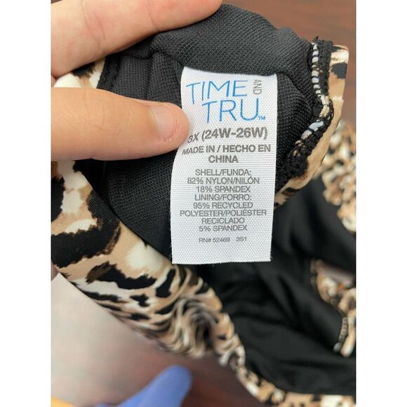 NWOT Time and True Leopard Print Plus Size Bikini Bottom - Picture 3 of 3
